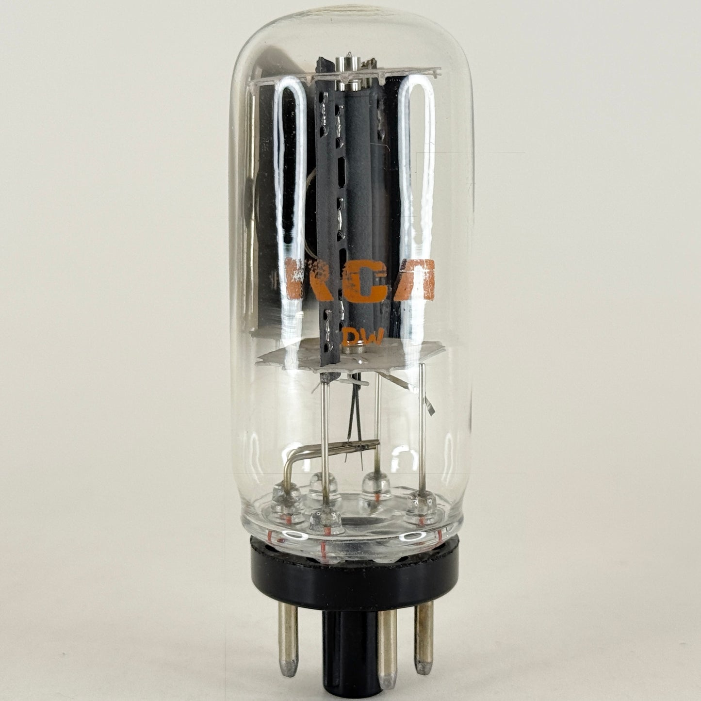 (1) Tested RCA 6AX4GTB Tube with Box Code DW Coin Base RCA 6AX4 GTB Rectifier