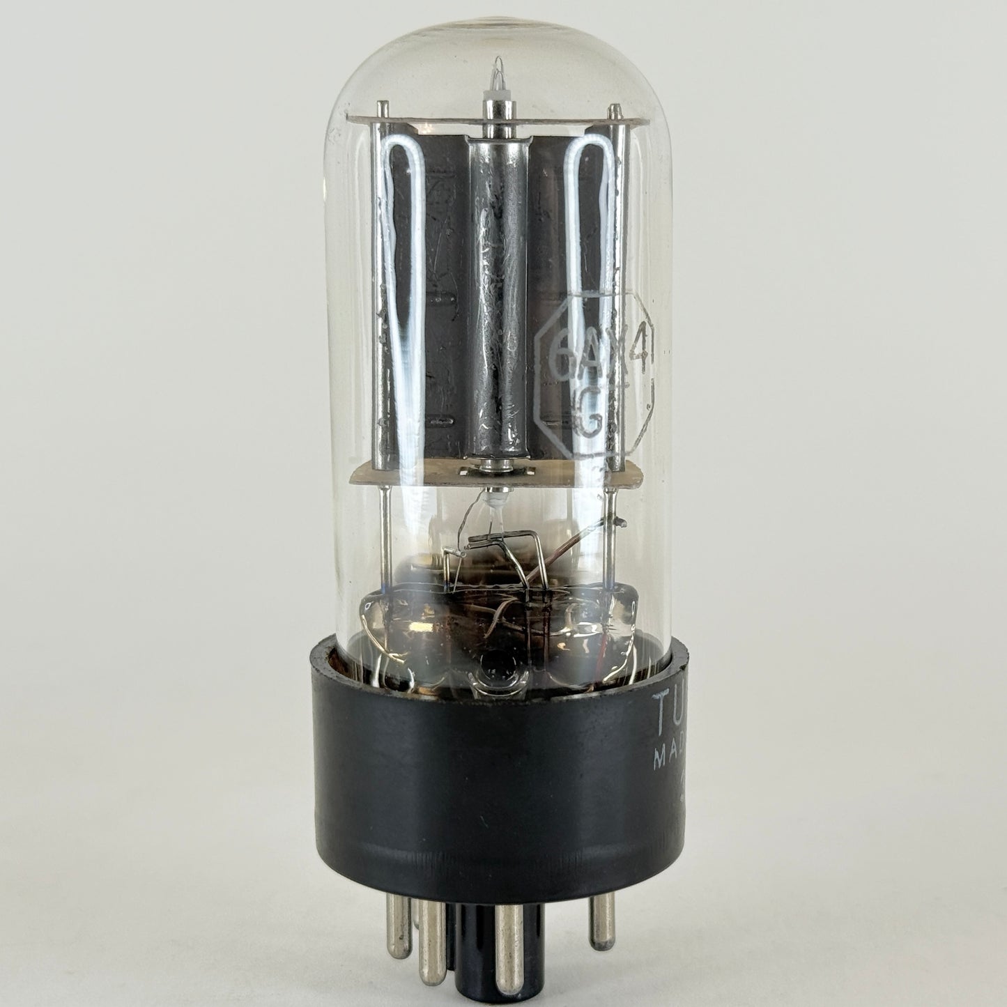 (1) Tested 1954 Tung Sol 6AX4GT Tube Code 428-3 6AX4 GT Half Wave Rectifier Tube