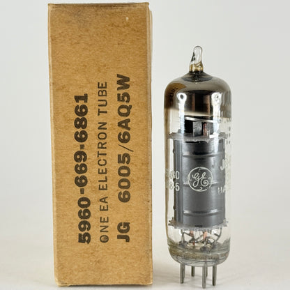 (1) Tested 1961 GE JG 6005 6AQ5W Tube and Box Code 62-30 General Electric 6AQ5 W