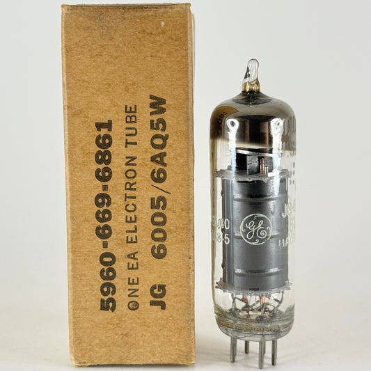 (1) Tested 1961 GE JG 6005 6AQ5W Tube and Box Code 62-30 General Electric 6AQ5 W
