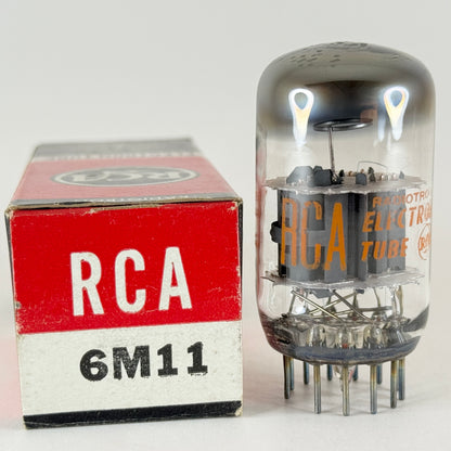 (1) Tested RCA 6M11 Tube with Box Date Code BG Double Triode Pentode Vacuum Tube
