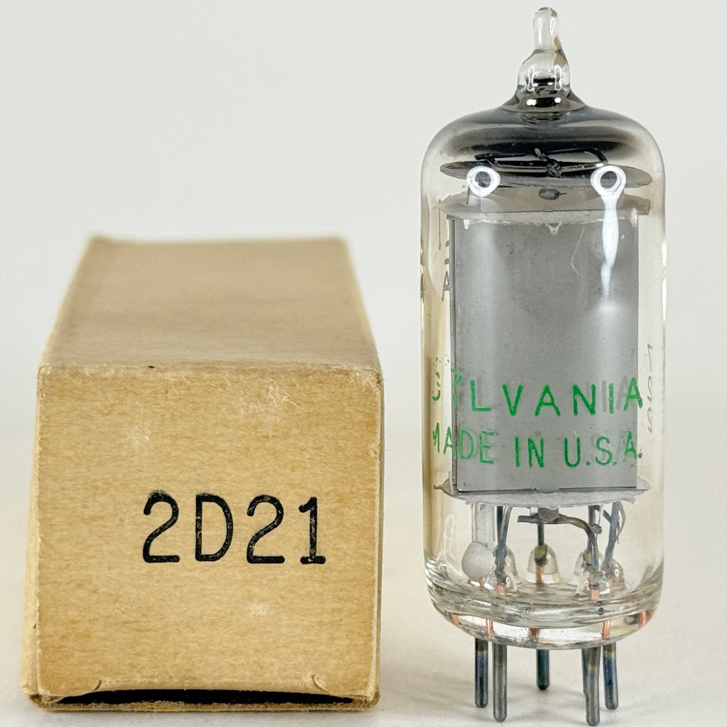 (1) Tested 1957 Sylvania 2D21 Tube with Box Date Code 722 Tetrode Thyratron Tube