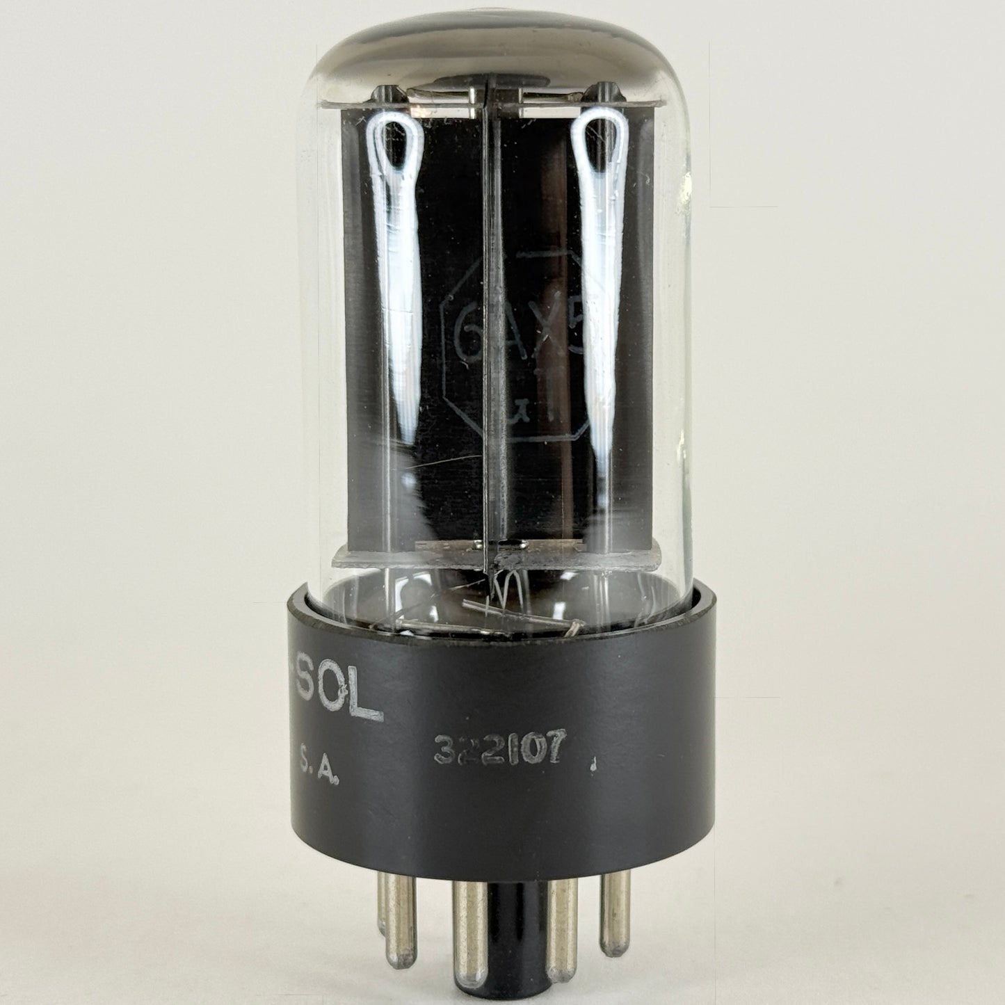 (1) Tested 1951 Tung Sol 6AX5GT Tube & Box Code 107 6AX5 GT Full Wave Rectifier