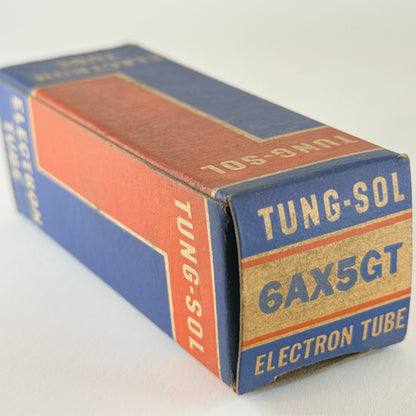 (1) Tested 1951 Tung Sol 6AX5GT Tube & Box Code 107 6AX5 GT Full Wave Rectifier