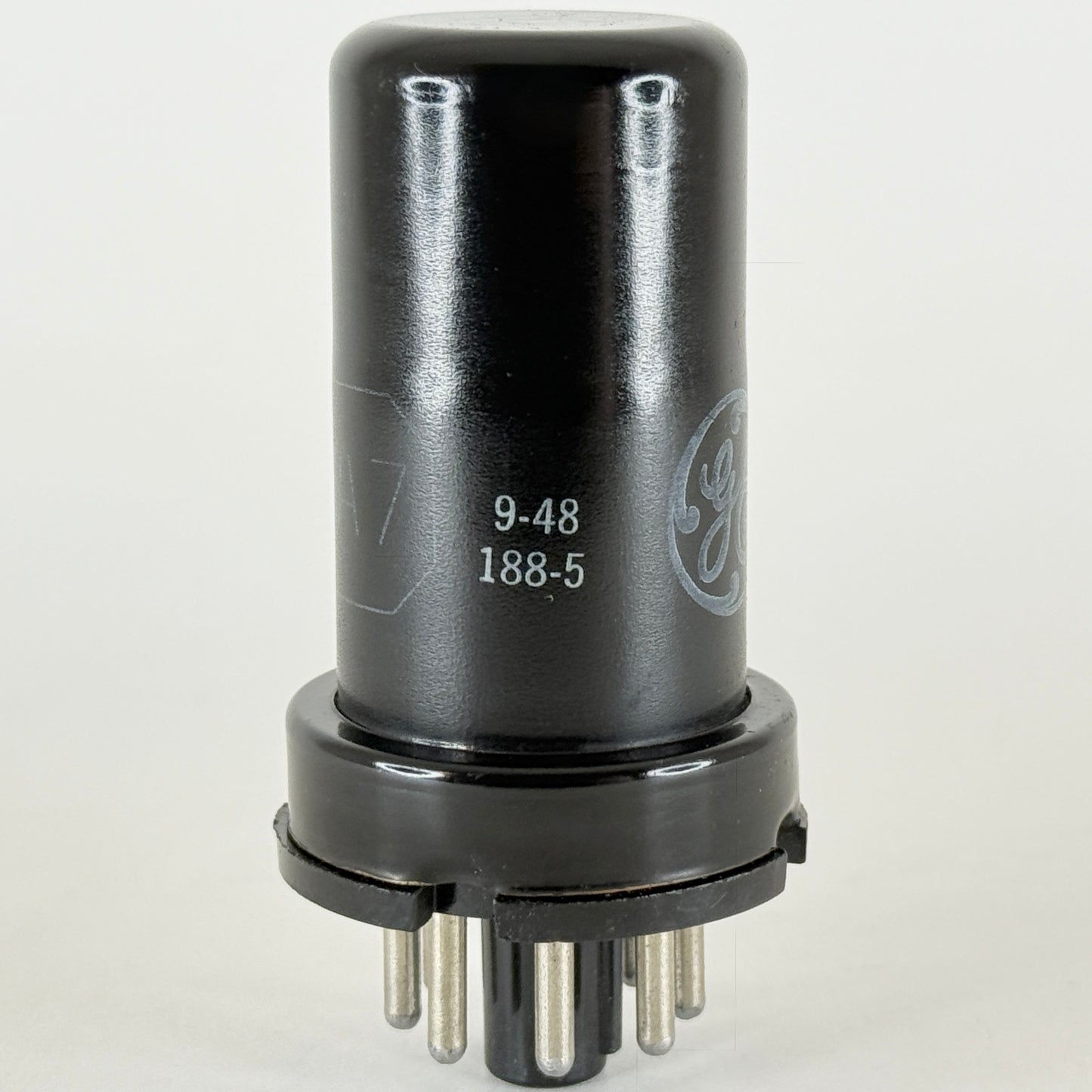 (1) Tested Strong GE 6SA7 Tube and Box Date Code 9-48 Pentagrid Converter Tube