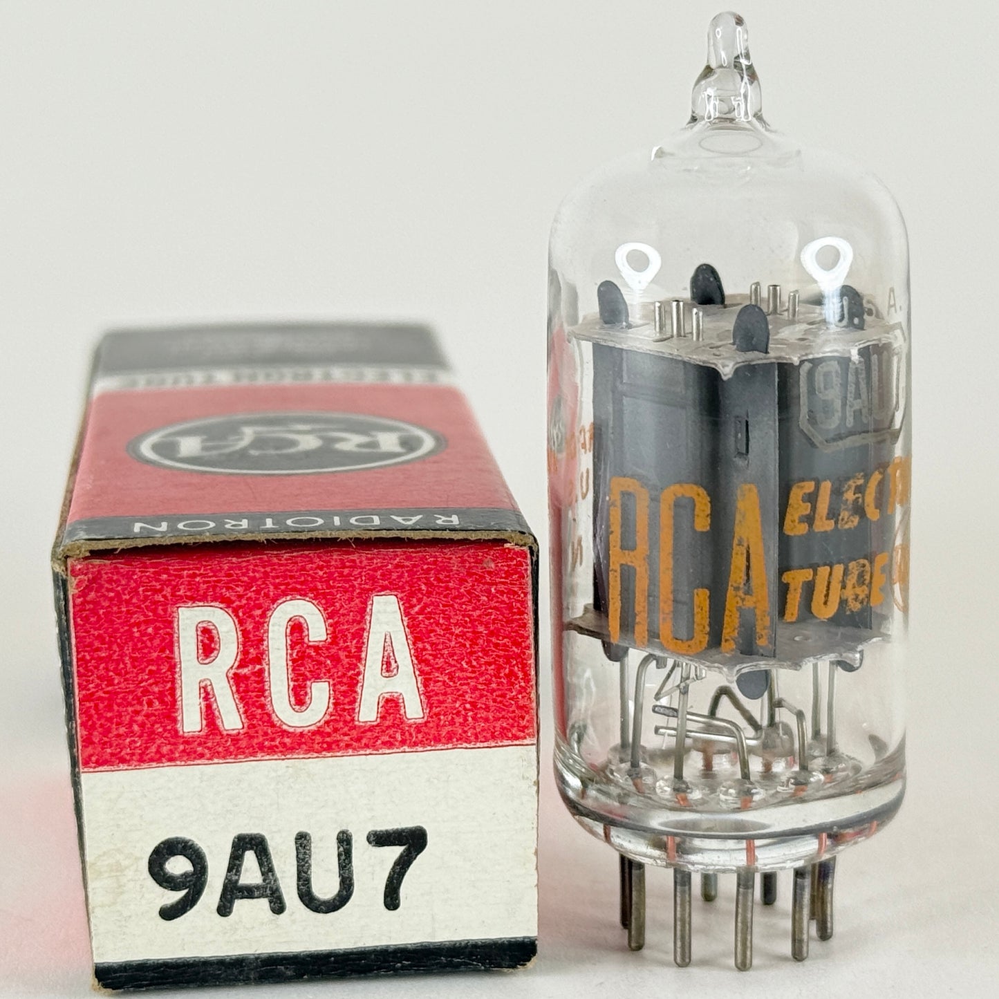 (1) Tested RCA 9AU7 Tube and Box Date Code NF RCA 9AU7 Double Triode Tube (a)