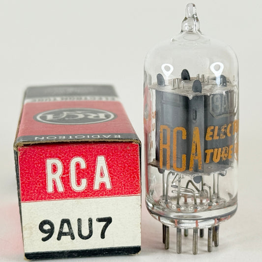 (1) Tested RCA 9AU7 Tube and Box Date Code NF RCA 9AU7 Double Triode Tube (a)