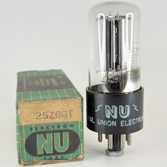 (1) Tested Balanced National Union 25Z6GT Tube with Box Code 5252 Rectifier Tube
