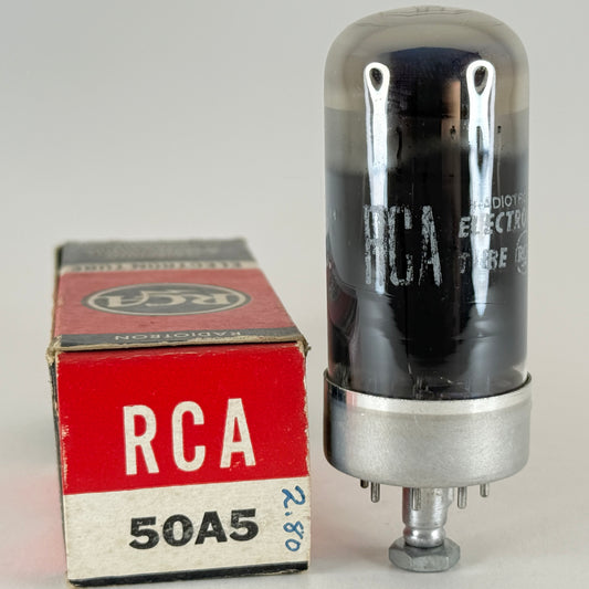 (1) Tested RCA 50A5 Tube with Box Date Code KJ Tube 50A5 Loctal Beam Power Tube
