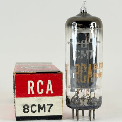 (1) Tested RCA 8CM7 Tube with Box Date Code NI RCA Double Triode Vacuum Tube