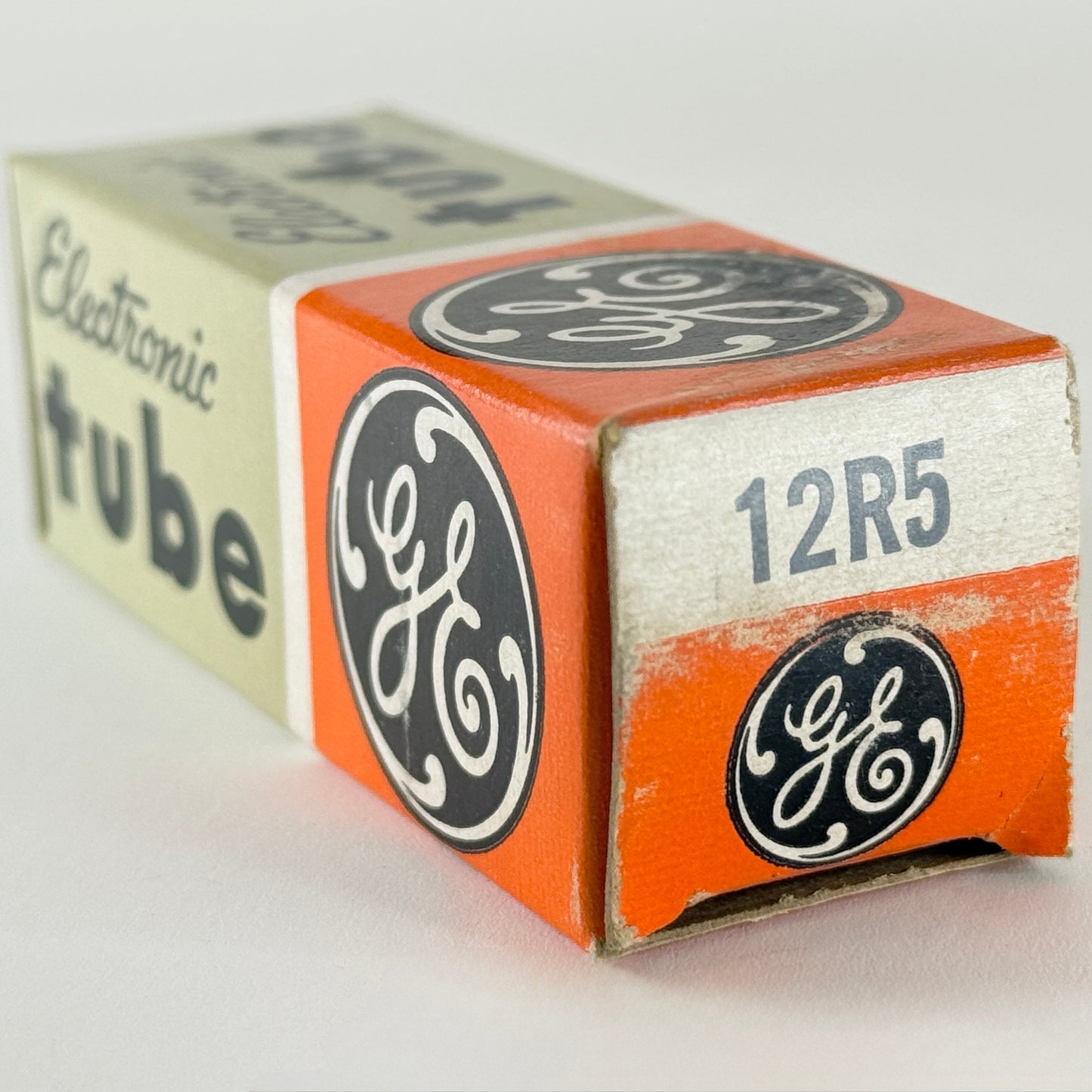 (1) Tested Strong GE 12R5 Tube and Box Code 58-17 General Electric Power Tube
