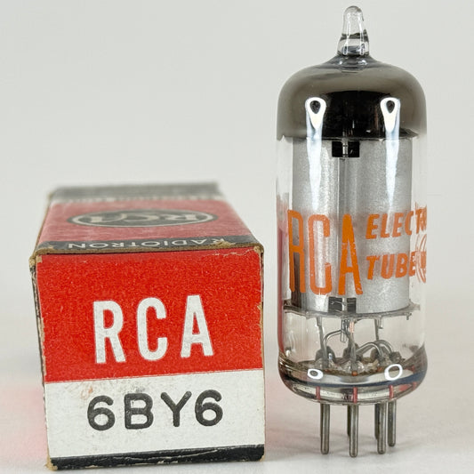 (1) Tested Strong RCA 6BY6 Tube with Box Date Code BK Heptode Vacuum Tube