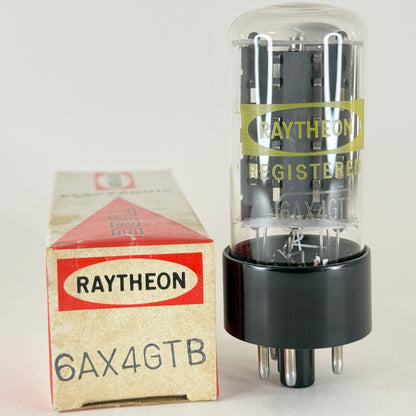 (1) Tested Raytheon 6AX4GTB Tube with Box Code J-22 Japan 6AX4 GTB Rectifier (b)