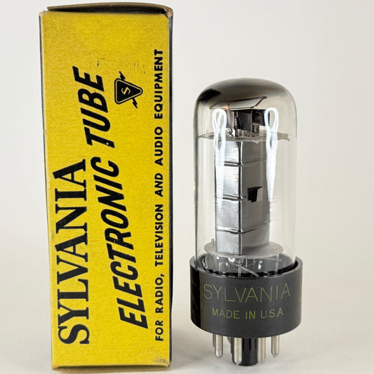 (1) Tested 1955 Sylvania 6W6GT Tube with Box Date Code BL Beam Pentode Tube (a)