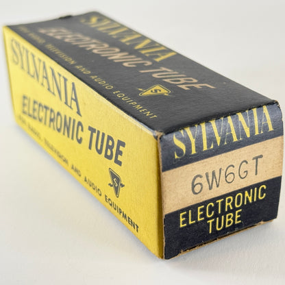 (1) Tested 1955 Sylvania 6W6GT Tube with Box Date Code BL Beam Pentode Tube (a)