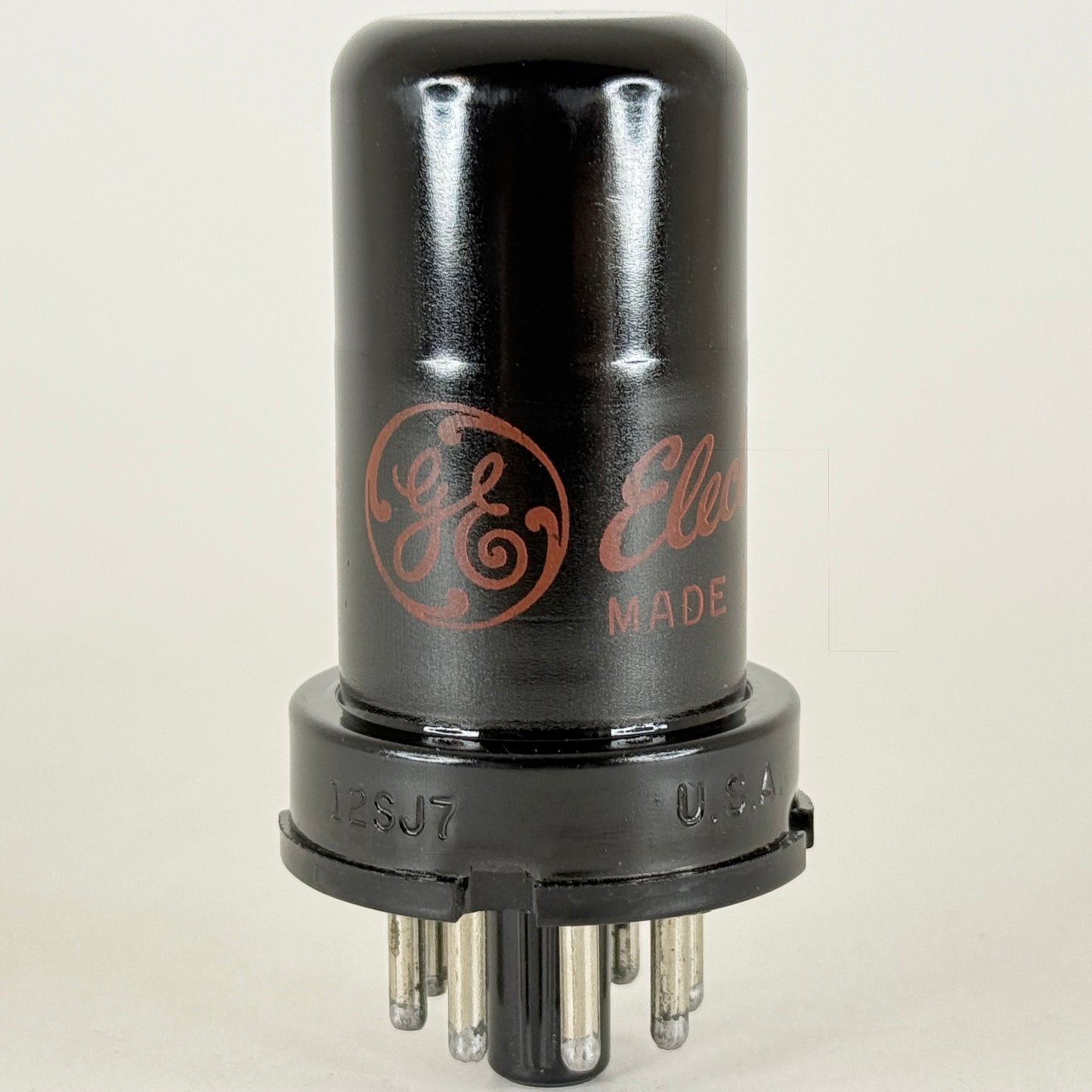 (1) Tested GE 12SJ7 Tube Red Letters and Box Code 63-22 General Electric Pentode