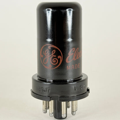 (1) Tested GE 12SJ7 Tube Red Letters and Box Code 63-22 General Electric Pentode