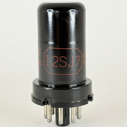 (1) Tested GE 12SJ7 Tube Red Letters and Box Code 63-22 General Electric Pentode