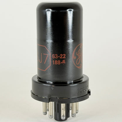 (1) Tested GE 12SJ7 Tube Red Letters and Box Code 63-22 General Electric Pentode