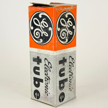 (1) Tested GE 12SJ7 Tube Red Letters and Box Code 63-22 General Electric Pentode