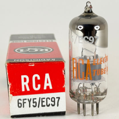 (1) Tested RCA 6FY5 EC97 Tube with Box Great Britain Code BQ High Mu Triode (a)