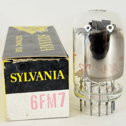 (1) Tested Sylvania 6FM7 Tube with Box Date Code ec EZZ Dual Triode Vacuum Tube
