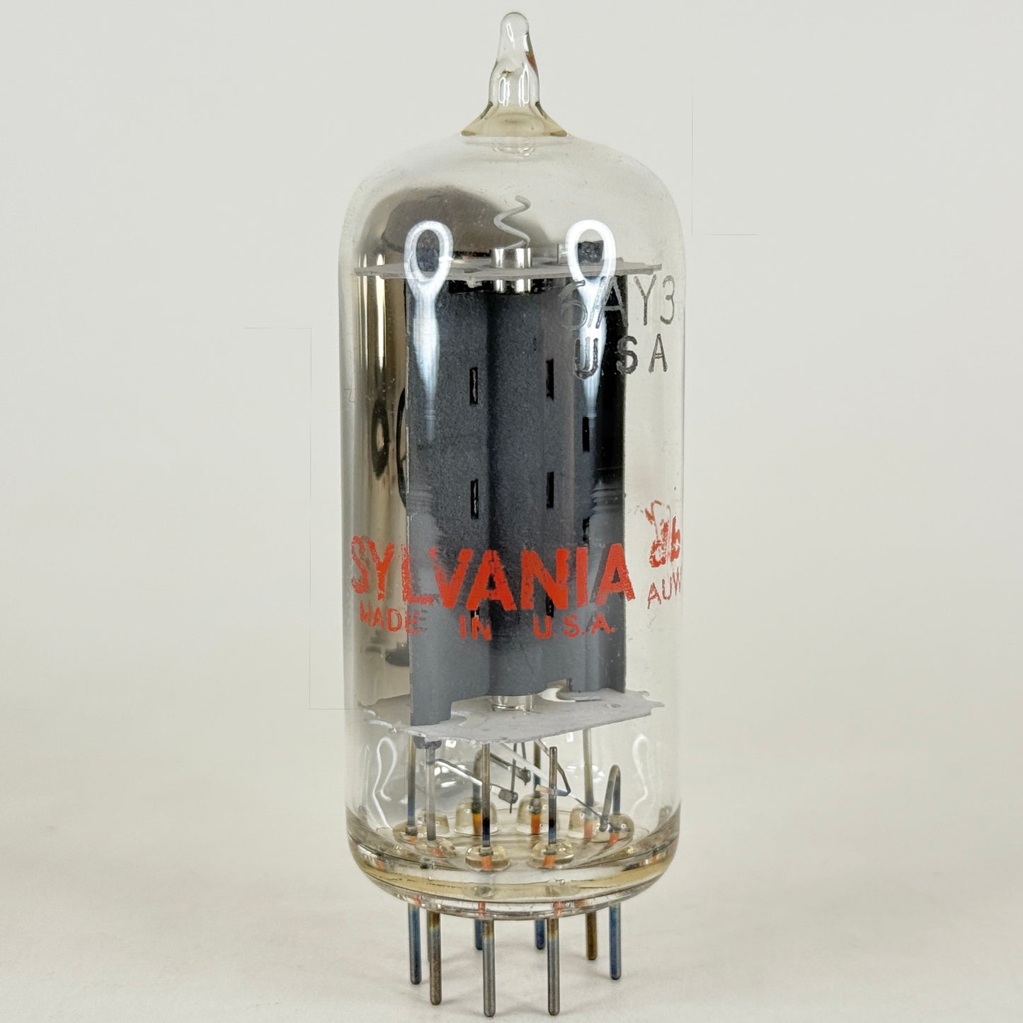 (1) Tested Very Strong Sylvania 6AY3 Tube with Box Code db AUW Rectifier Tube