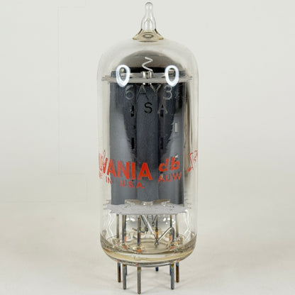(1) Tested Very Strong Sylvania 6AY3 Tube with Box Code db AUW Rectifier Tube