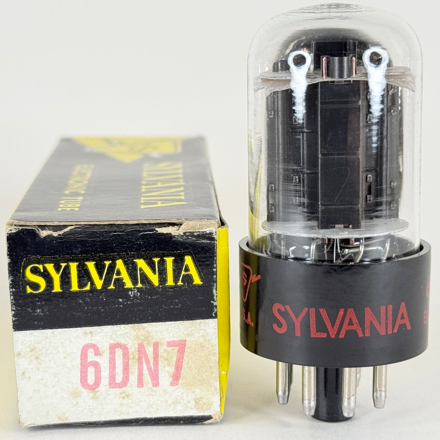 (1) Tested Sylvania 6DN7 Tube with Box Red Letters Date Code de EAN Dual Triode