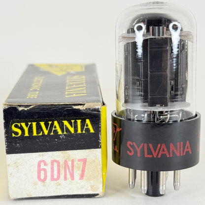 (1) Tested Sylvania 6DN7 Tube with Box Red Letters Date Code de EAN Dual Triode