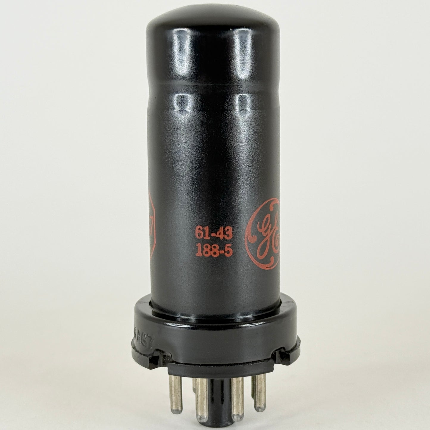 (1) Tested Strong GE 6AG7 Tube Red Letters Code 61-43 General Electric Pentode