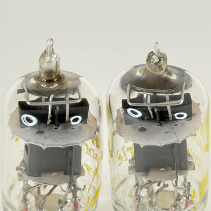 Tested Matched Pair Western Electric JAN 6AS6 Tubes Dual Control Pentode Tubes