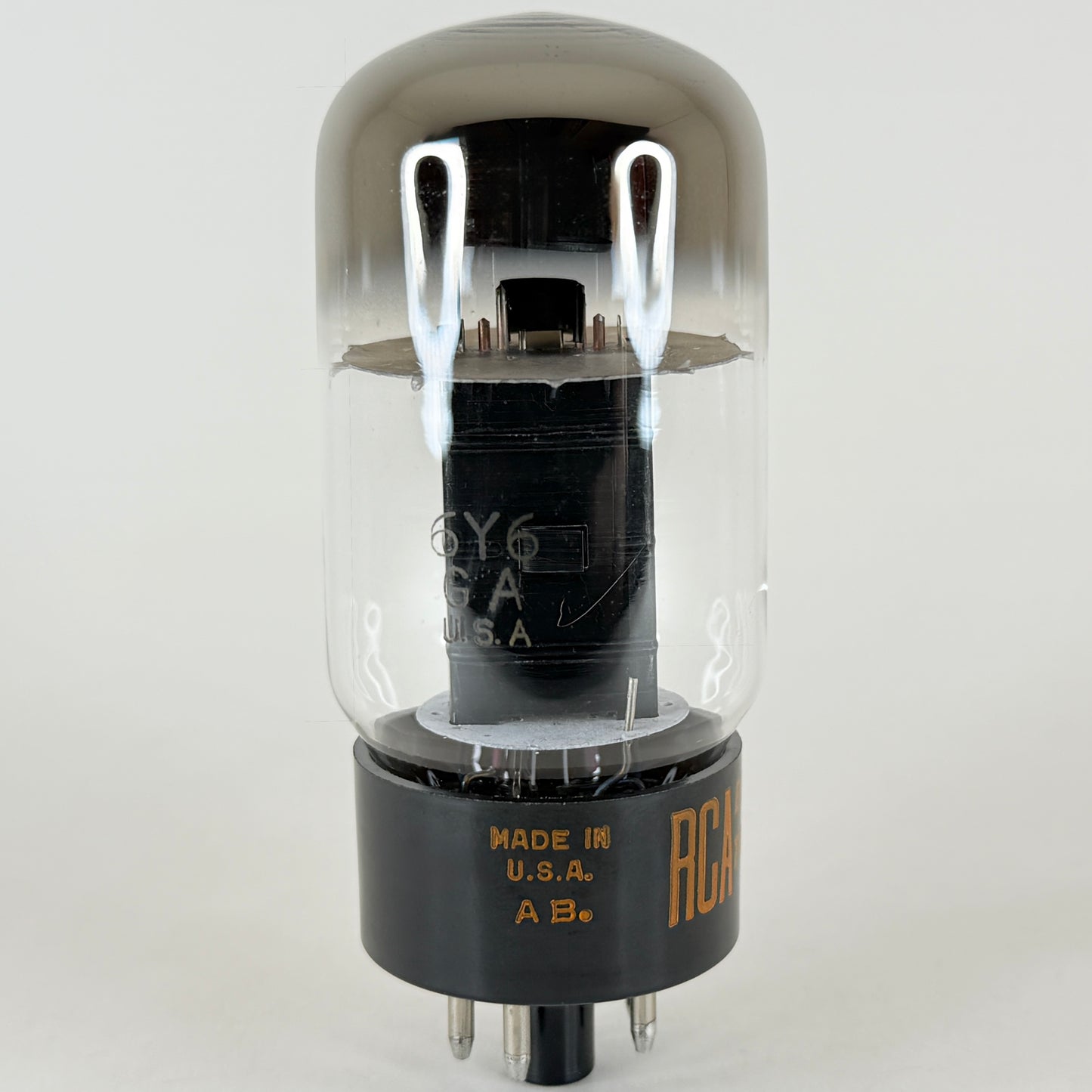 (1) Tested Strong RCA 6Y6GA Tube Date Code AB RCA 6Y6 Black Plate Beam Power