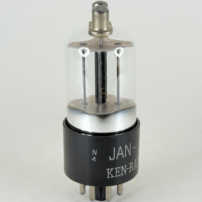 (1) Tested 1944 Ken Rad JAN 7193 Tube Date Code N4 Mil Spec Black Plate Triode