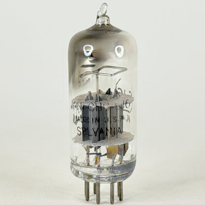 (1) Tested 1945 Sylvania JAN CHS 6J6 Tube and Box Mil Spec Medium Mu Twin Triode