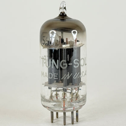(1) Tested Strong 1957 Tung Sol JTL 5687 Tube Black Plates Copper Rods Code 748