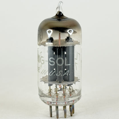 (1) Tested Strong 1957 Tung Sol JTL 5687 Tube Black Plates Copper Rods Code 748