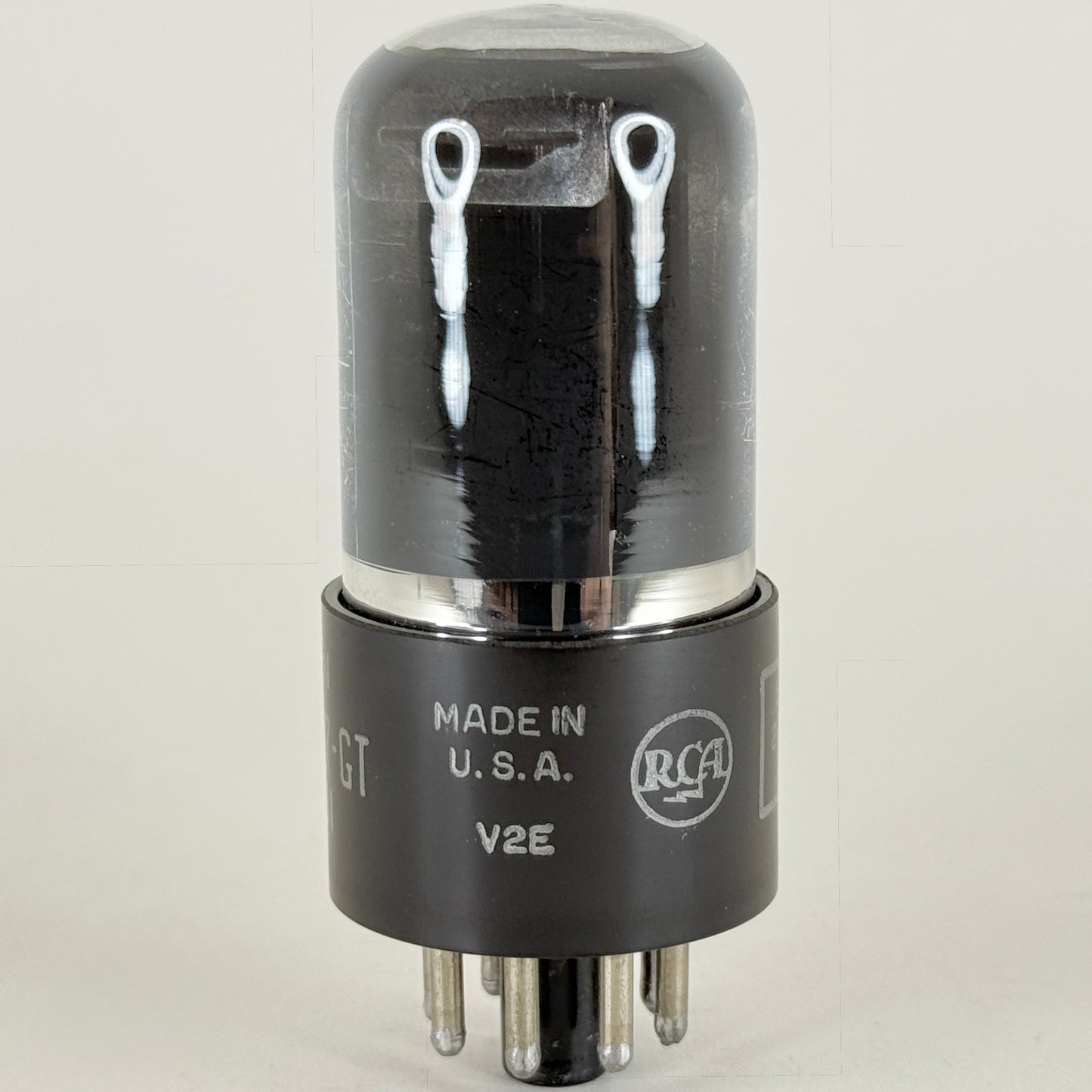 (1) Tested Balanced RCA JAN CRC 6SN7GT Tube VT-231 Black Plates Gray Glass V2E
