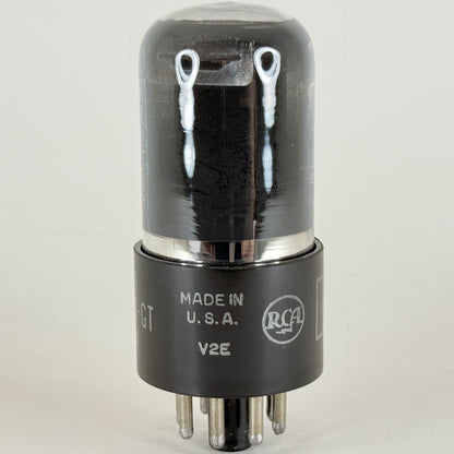 (1) Tested Balanced RCA JAN CRC 6SN7GT Tube VT-231 Black Plates Gray Glass V2E