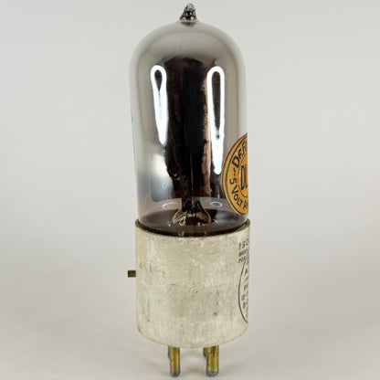 (1) Tested DeForest DL5 Tube Tipped Glass Audion Triode UX Base Brass Pins