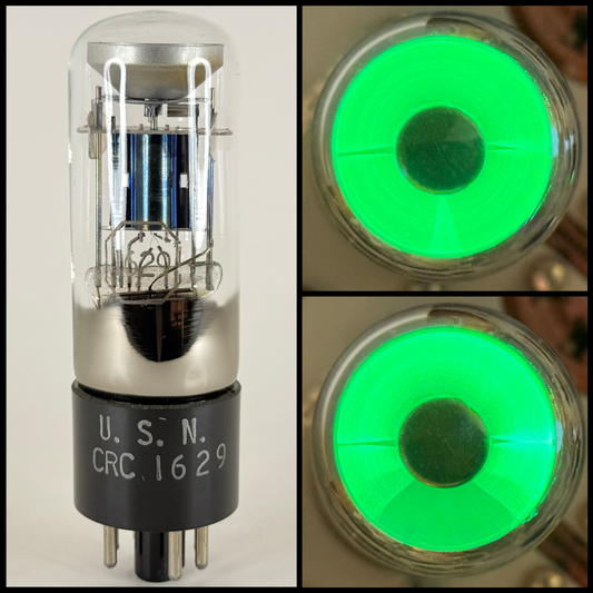 (1) Tested RCA USN CRC 1629 Eye Tube Bright Green Indicator Tube Code S4