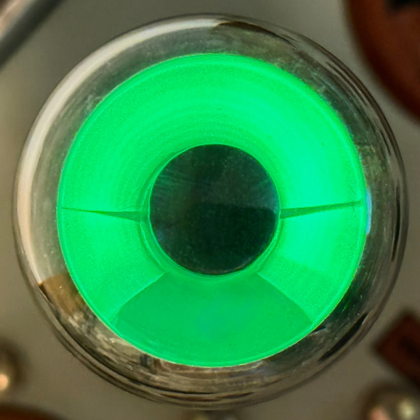 (1) Tested Sylvania JAN CHS 1629 Eye Tube VT-138 Bright Green Indicator Tube