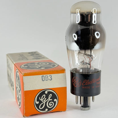 (1) Tested GE 0B3 Tube Red Letter with Box Code 63-52 Voltage Regulator Tube