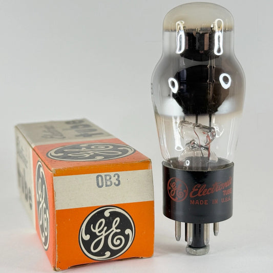 (1) Tested GE 0B3 Tube Red Letter with Box Code 63-52 Voltage Regulator Tube