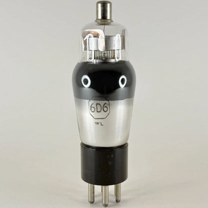 (1) Tested National Union 6D6 Tube Code 1U MR Remote Cutoff Pentode Vacuum Tube