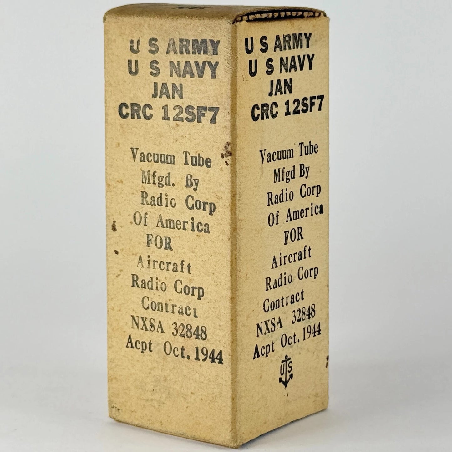 (1) Tested 1944 Mil Spec RCA JAN CRC 12SF7 Tube with Box Date Code H5E (b)