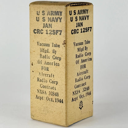 (1) Tested 1944 Mil Spec RCA JAN CRC 12SF7 Tube with Box Date Code H5E (b)