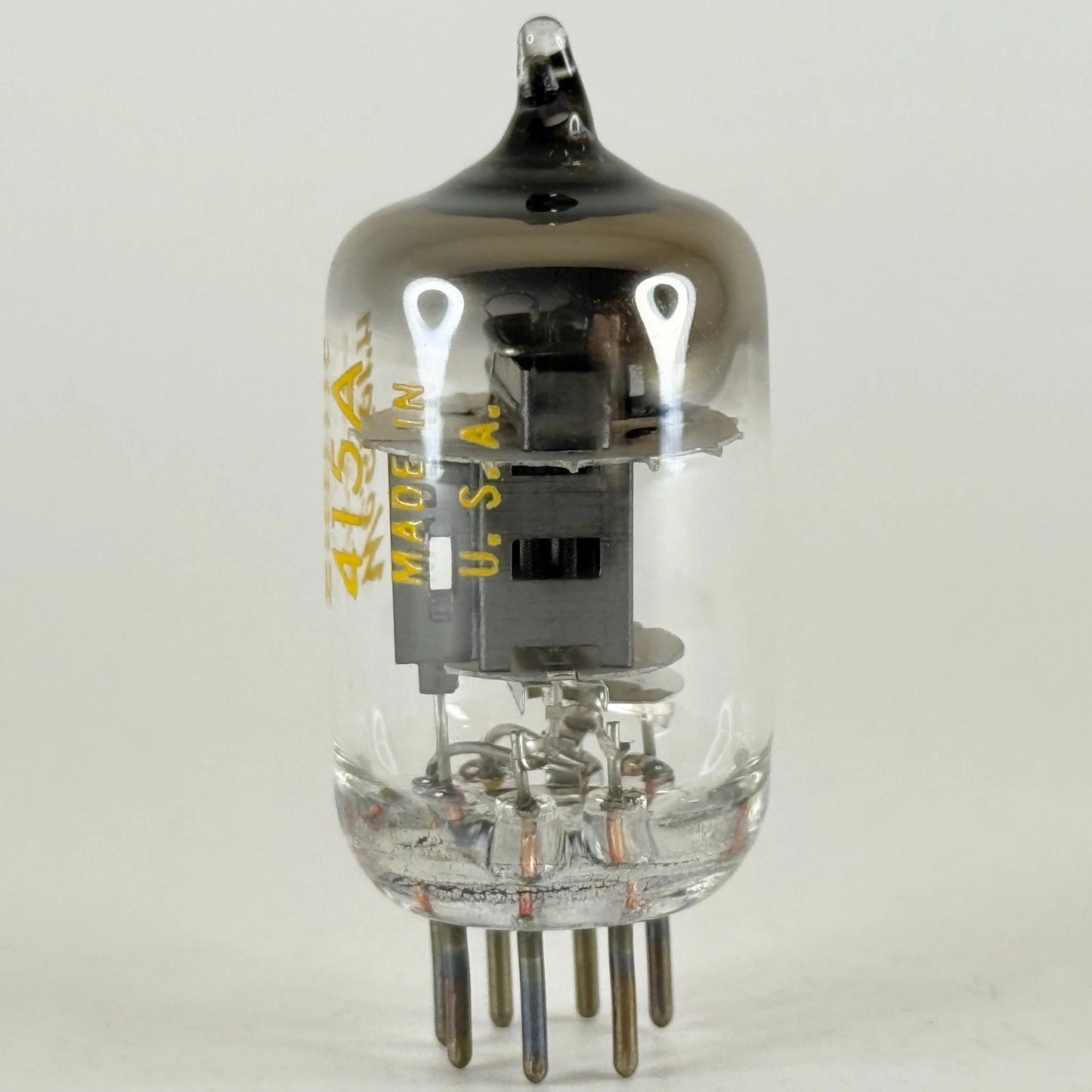 (1) Tested Western Electric 415A Tube Black Plate Square Getter 415 A Pentode