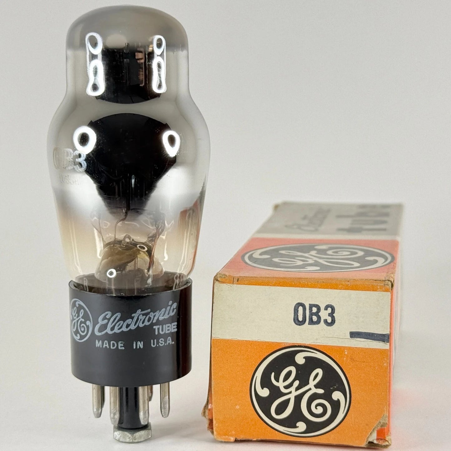 (1) Tested GE 0B3 Tube with Box Date Code SU Voltage Regulator Tube