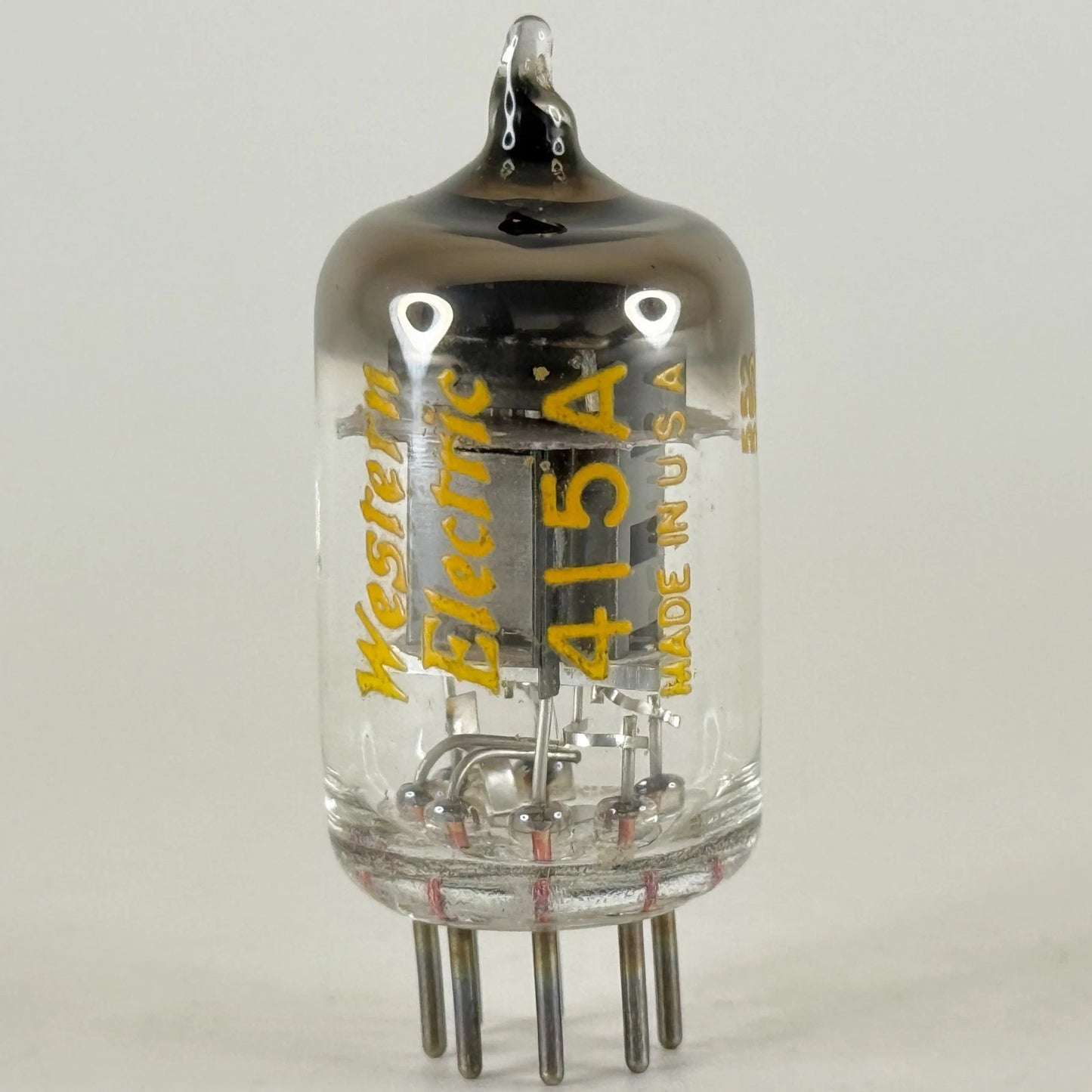 (1) Tested 1955 Western Electric 415A Tube Black Plate Square Getter Code 552